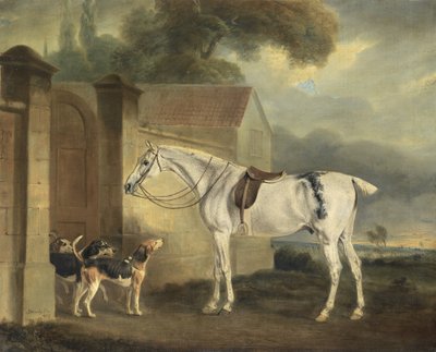 Lord Lonsdales Flohgebissener Grauer Jäger, Brass, in Cottesmore mit den Cottesmore Hounds von John Ferneley